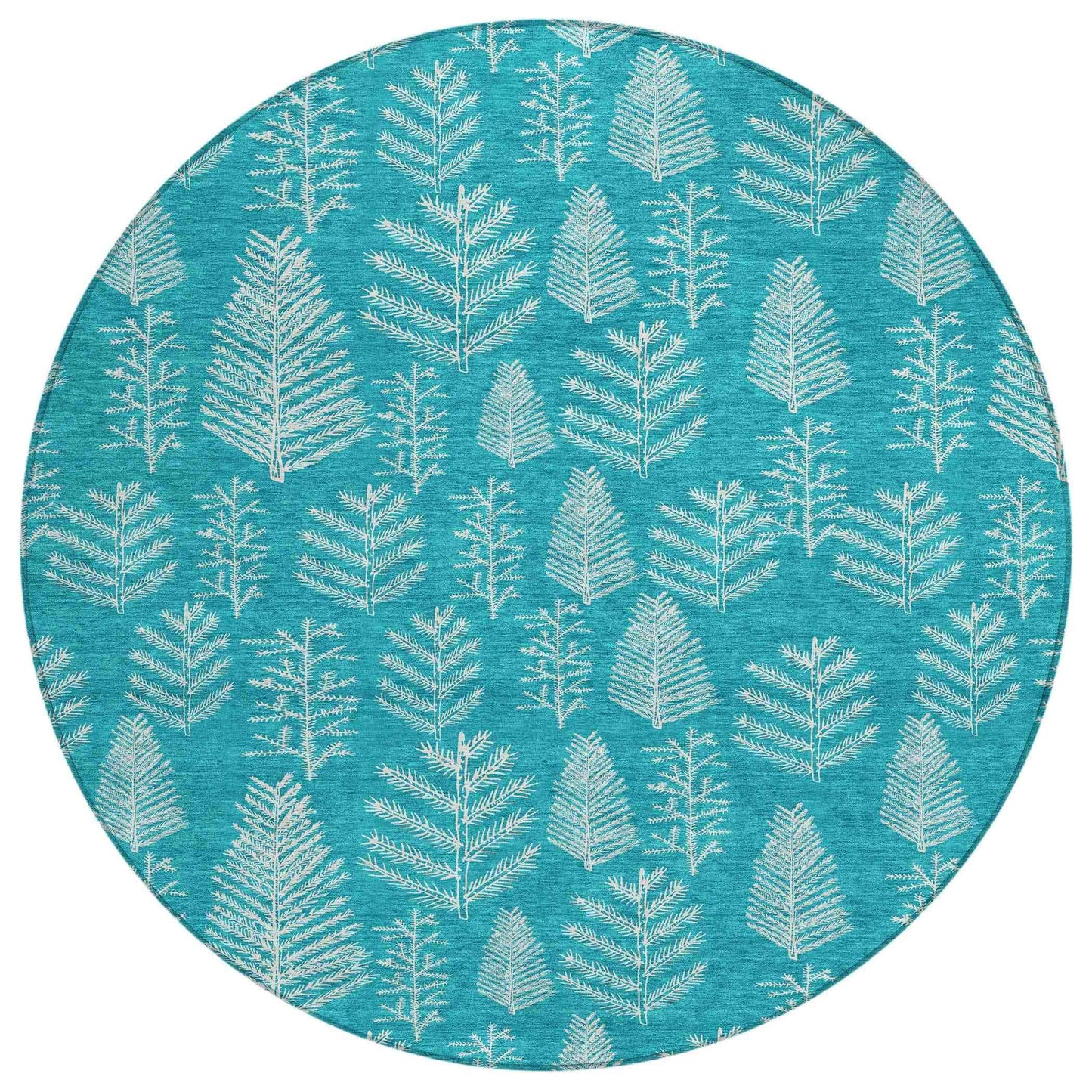 Paelius Teal Washable Indoor-Outdoor Rug