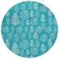 Paelius Teal Washable Indoor-Outdoor Rug