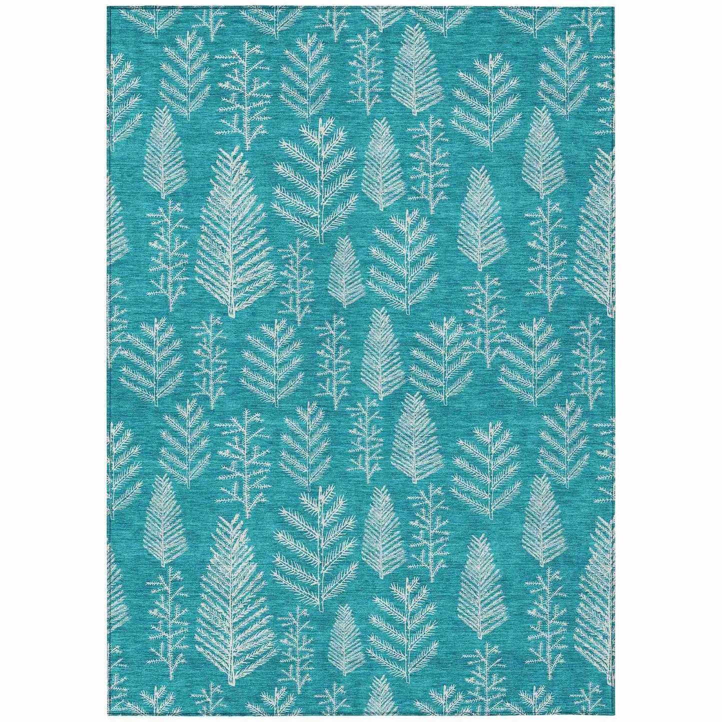 Paelius Teal Washable Indoor-Outdoor Rug