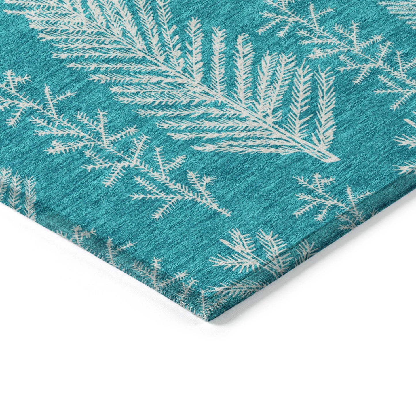 Paelius Teal Washable Indoor-Outdoor Rug
