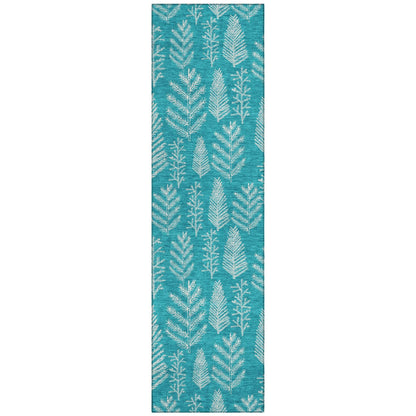 Paelius Teal Washable Indoor-Outdoor Rug