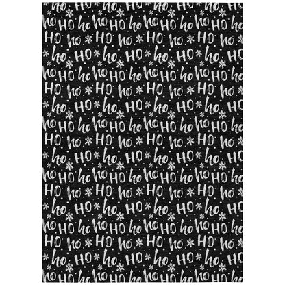 Paelon Black Washable Indoor-Outdoor Rug