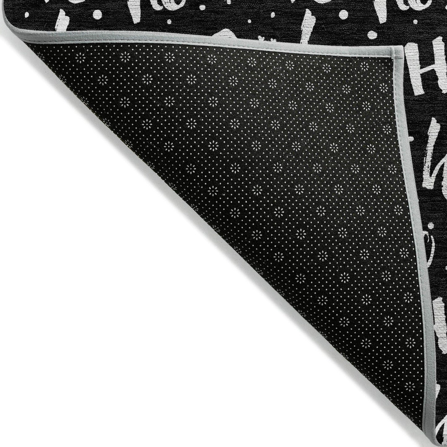 Paelon Black Washable Indoor-Outdoor Rug