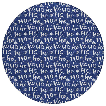 Paelon Blue Washable Indoor-Outdoor Rug