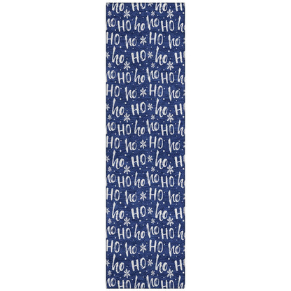 Paelon Blue Washable Indoor-Outdoor Rug