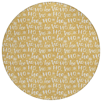 Paelon Gold Washable Indoor-Outdoor Rug