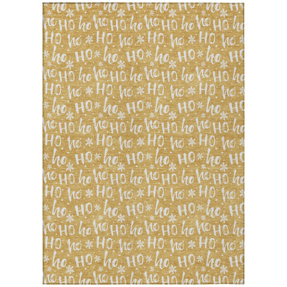 Paelon Gold Washable Indoor-Outdoor Rug