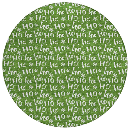Paelon Green Washable Indoor-Outdoor Rug