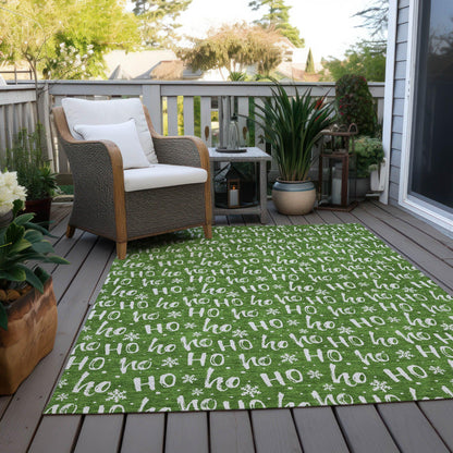 Paelon Green Washable Indoor-Outdoor Rug