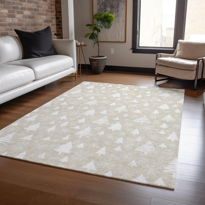 Paelor Brown Washable Indoor-Outdoor Rug
