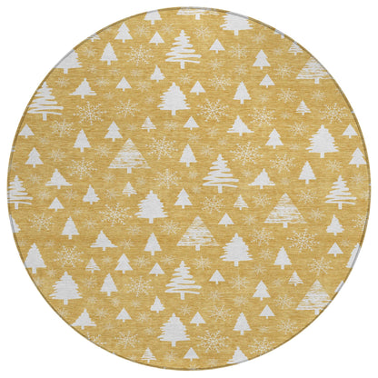 Paelor Gold Washable Indoor-Outdoor Rug