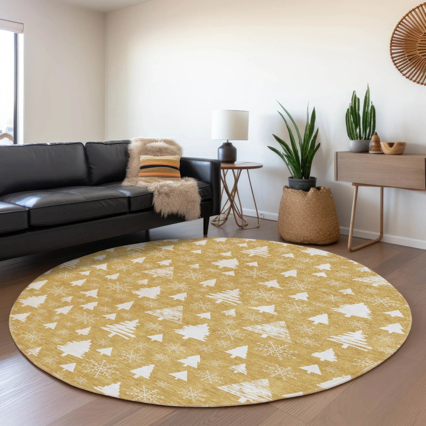 Paelor Gold Washable Indoor-Outdoor Rug