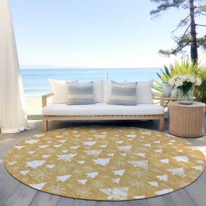 Paelor Gold Washable Indoor-Outdoor Rug