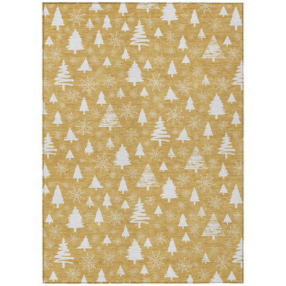 Paelor Gold Washable Indoor-Outdoor Rug