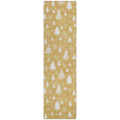 Paelor Gold Washable Indoor-Outdoor Rug