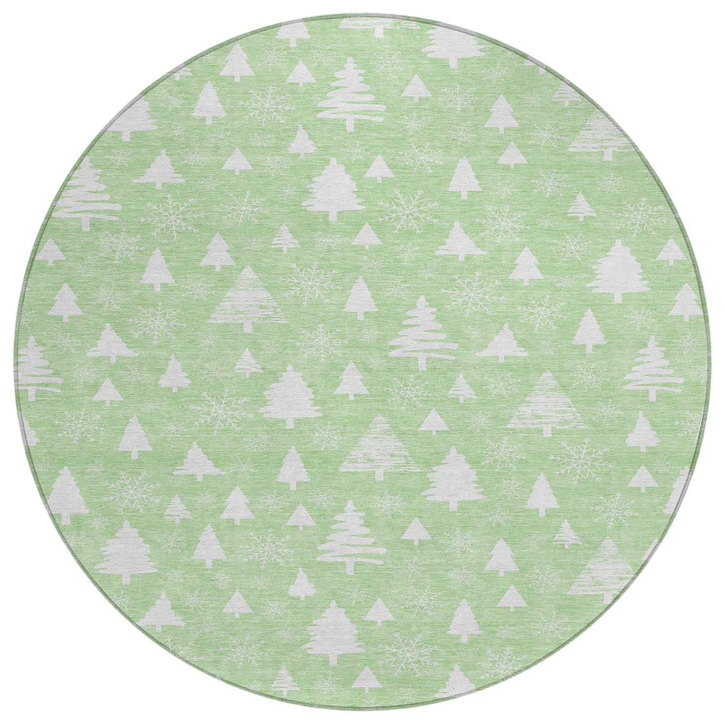 Paelor Green Washable Indoor-Outdoor Rug