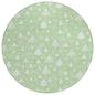 Paelor Green Washable Indoor-Outdoor Rug