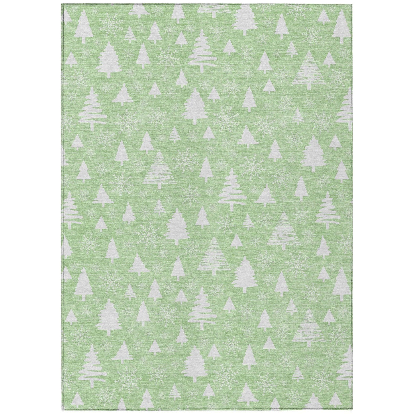 Paelor Green Washable Indoor-Outdoor Rug