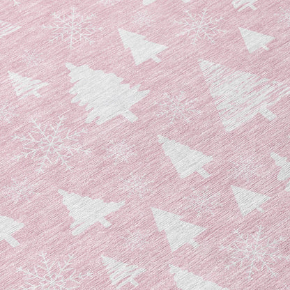 Paelor Pink Washable Indoor-Outdoor Rug