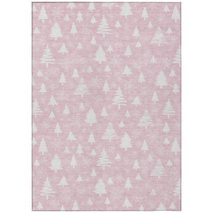 Paelor Pink Washable Indoor-Outdoor Rug