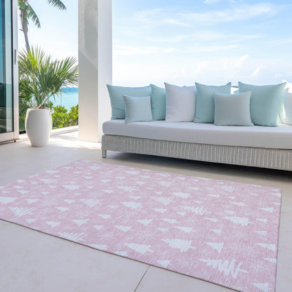 Paelor Pink Washable Indoor-Outdoor Rug