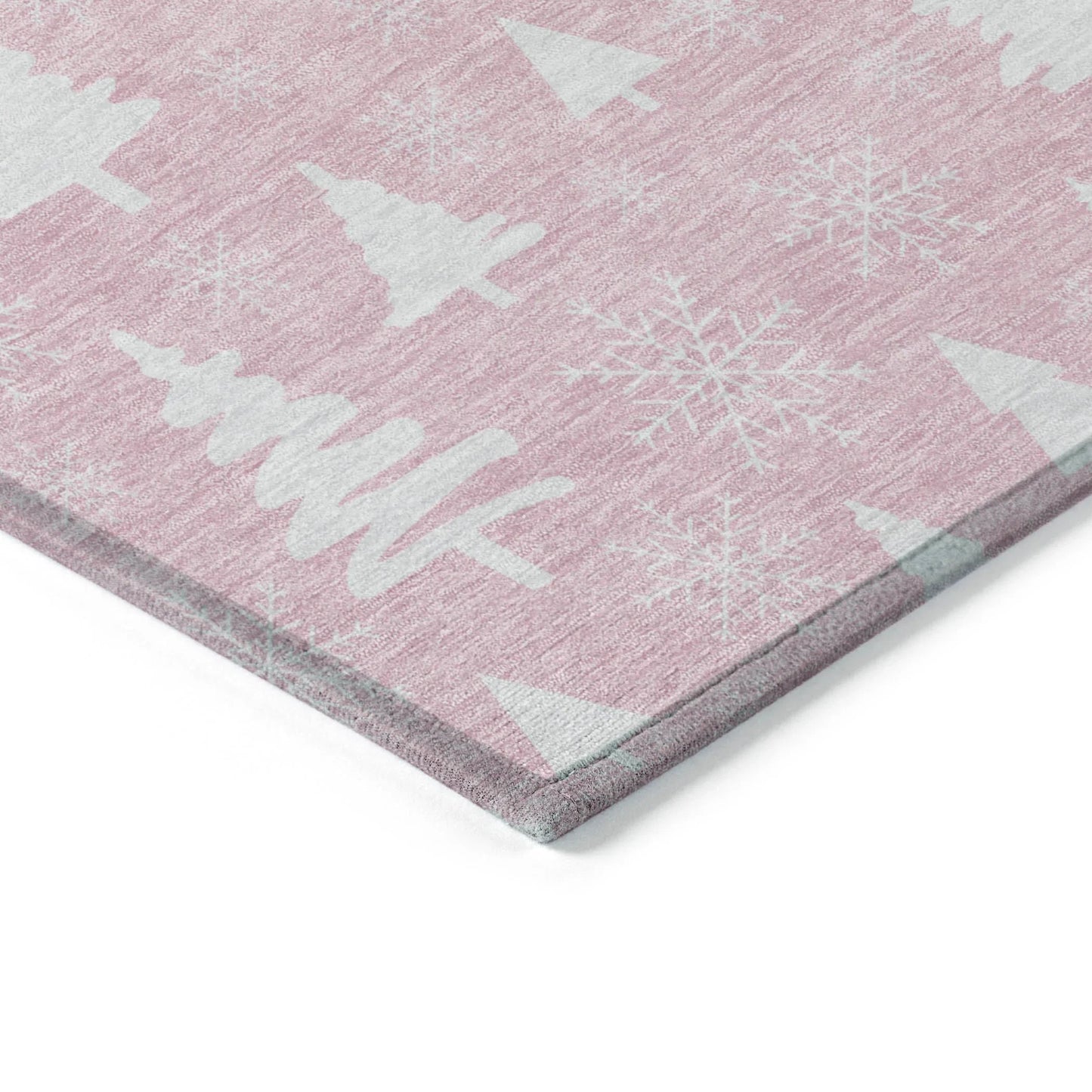 Paelor Pink Washable Indoor-Outdoor Rug