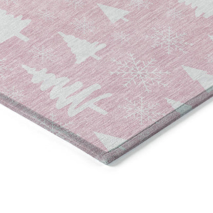 Paelor Pink Washable Indoor-Outdoor Rug