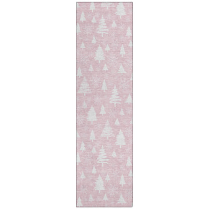 Paelor Pink Washable Indoor-Outdoor Rug