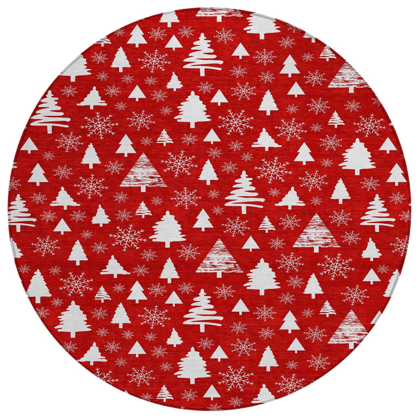 Paelor Red Washable Indoor-Outdoor Rug