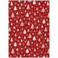 Paelor Red Washable Indoor-Outdoor Rug