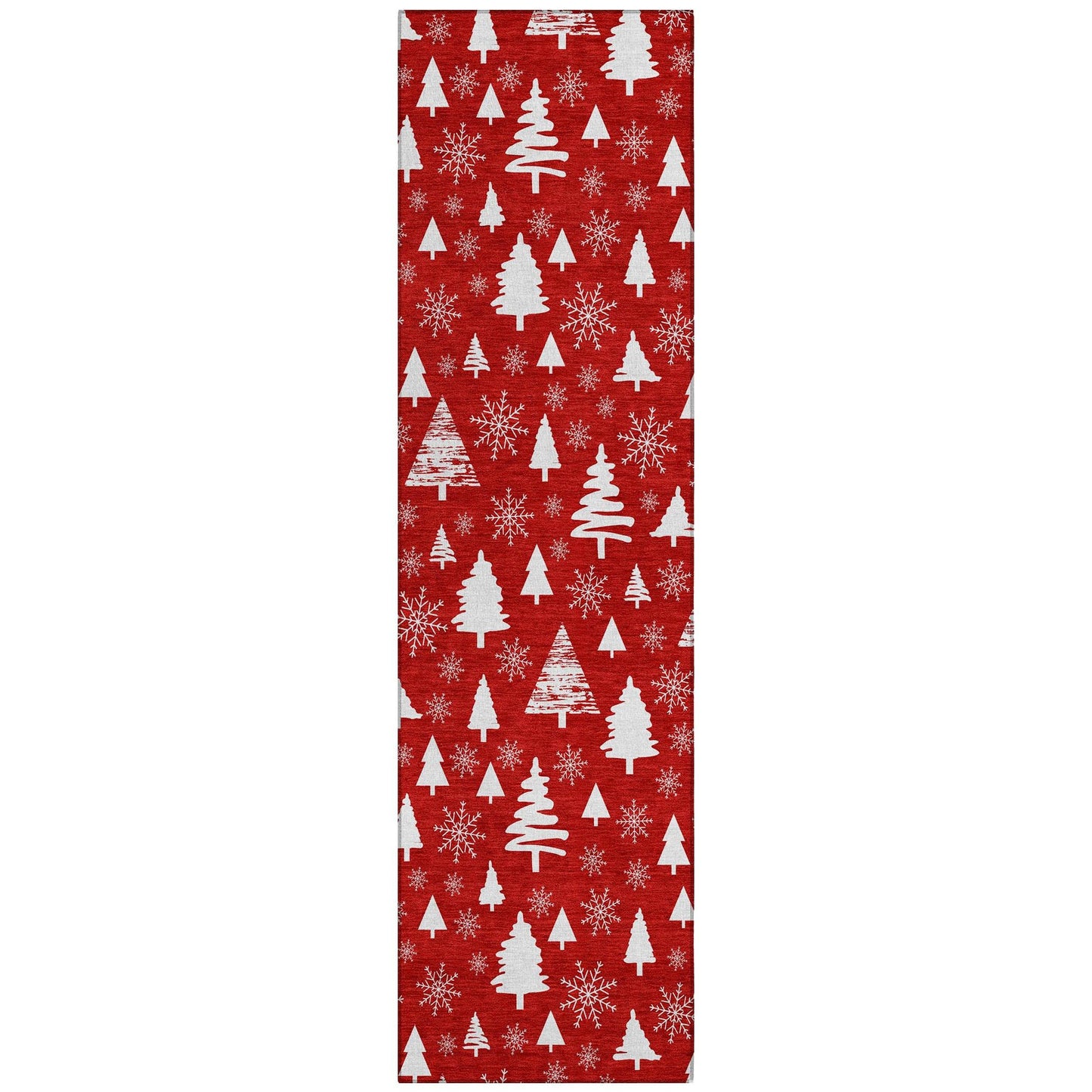 Paelor Red Washable Indoor-Outdoor Rug