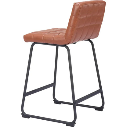 Pago Counter Stool (Set of 2) Brown - LOOMLAN - Zuo Modern - Counter Stools
