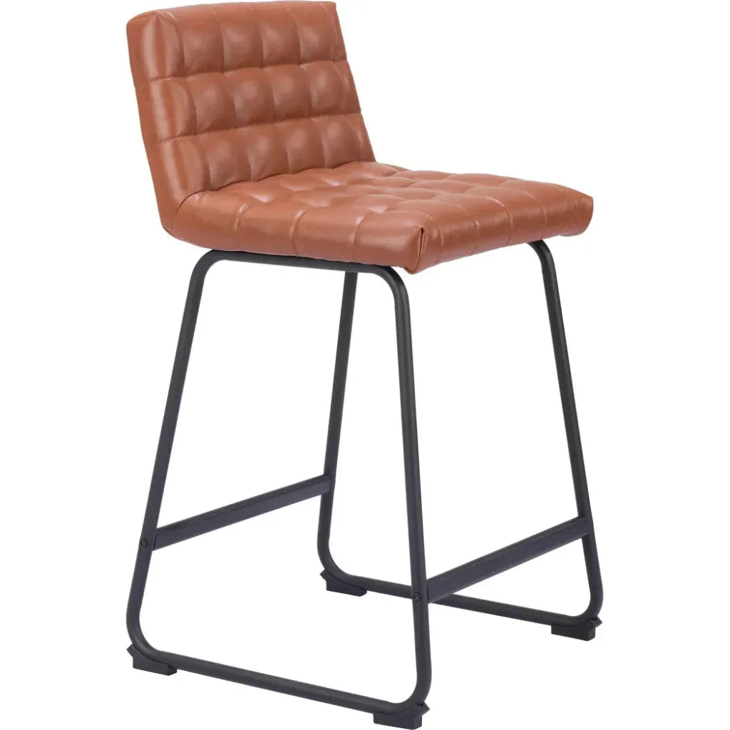 Pago Counter Stool (Set of 2) Brown - LOOMLAN - Zuo Modern - Counter Stools