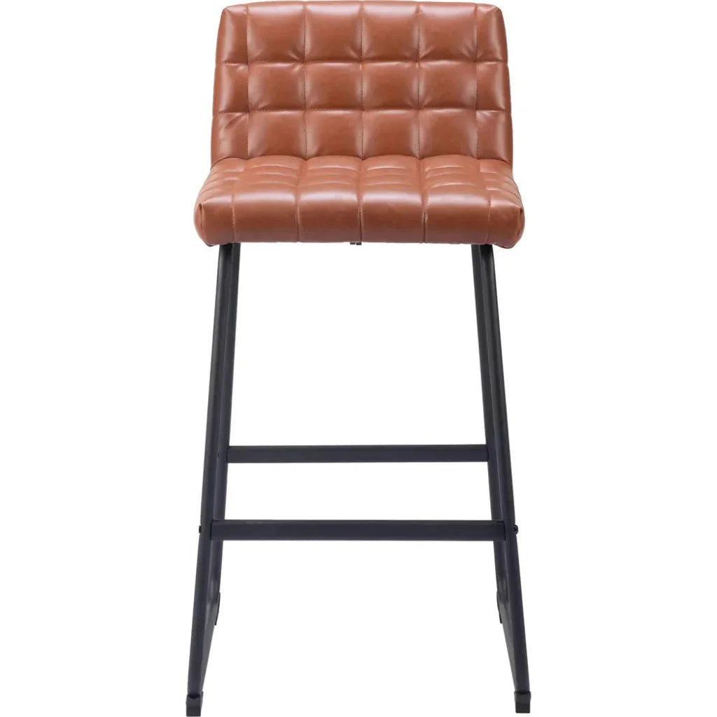 Pago Barstool (Set of 2) Brown - LOOMLAN - Zuo Modern - Bar Stools