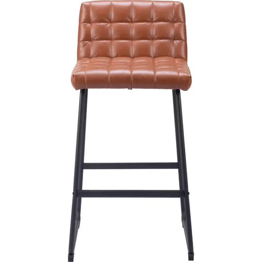 Pago Barstool (Set of 2) Brown - LOOMLAN - Zuo Modern - Bar Stools