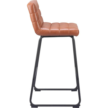 Pago Barstool (Set of 2) Brown - LOOMLAN - Zuo Modern - Bar Stools