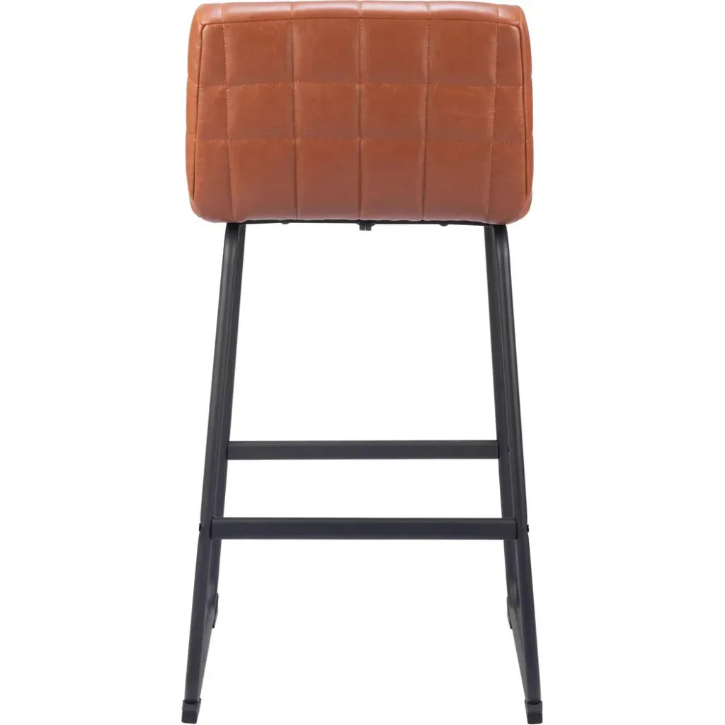 Pago Barstool (Set of 2) Brown - LOOMLAN - Zuo Modern - Bar Stools