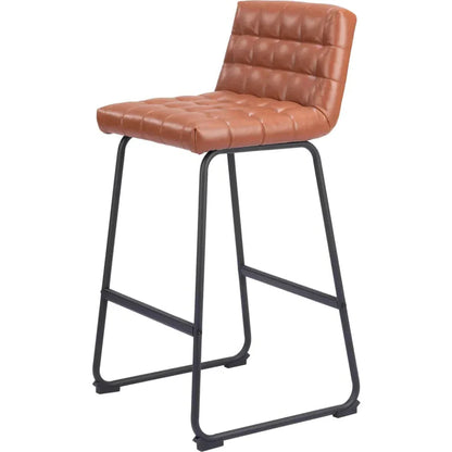 Pago Barstool (Set of 2) Brown - LOOMLAN - Zuo Modern - Bar Stools