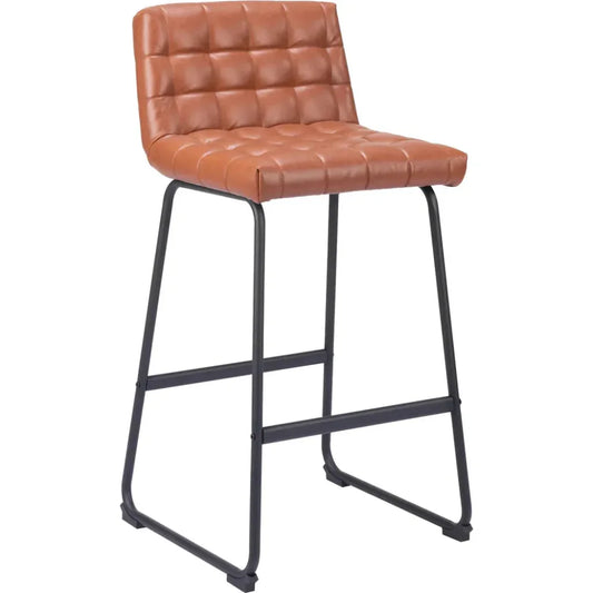 Pago Barstool (Set of 2) Brown - LOOMLAN - Zuo Modern - Bar Stools