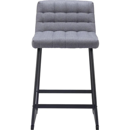 Pago Counter Stool (Set of 2) Gray - LOOMLAN - Zuo Modern - Counter Stools