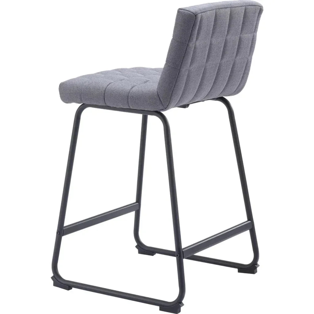 Pago Counter Stool (Set of 2) Gray - LOOMLAN - Zuo Modern - Counter Stools