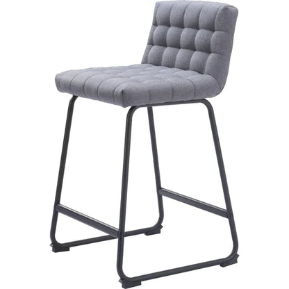 Pago Counter Stool (Set of 2) Gray - LOOMLAN - Zuo Modern - Counter Stools