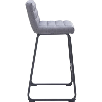 Pago Barstool (Set of 2) Gray - LOOMLAN - Zuo Modern - Bar Stools