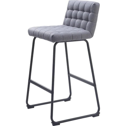 Pago Barstool (Set of 2) Gray - LOOMLAN - Zuo Modern - Bar Stools