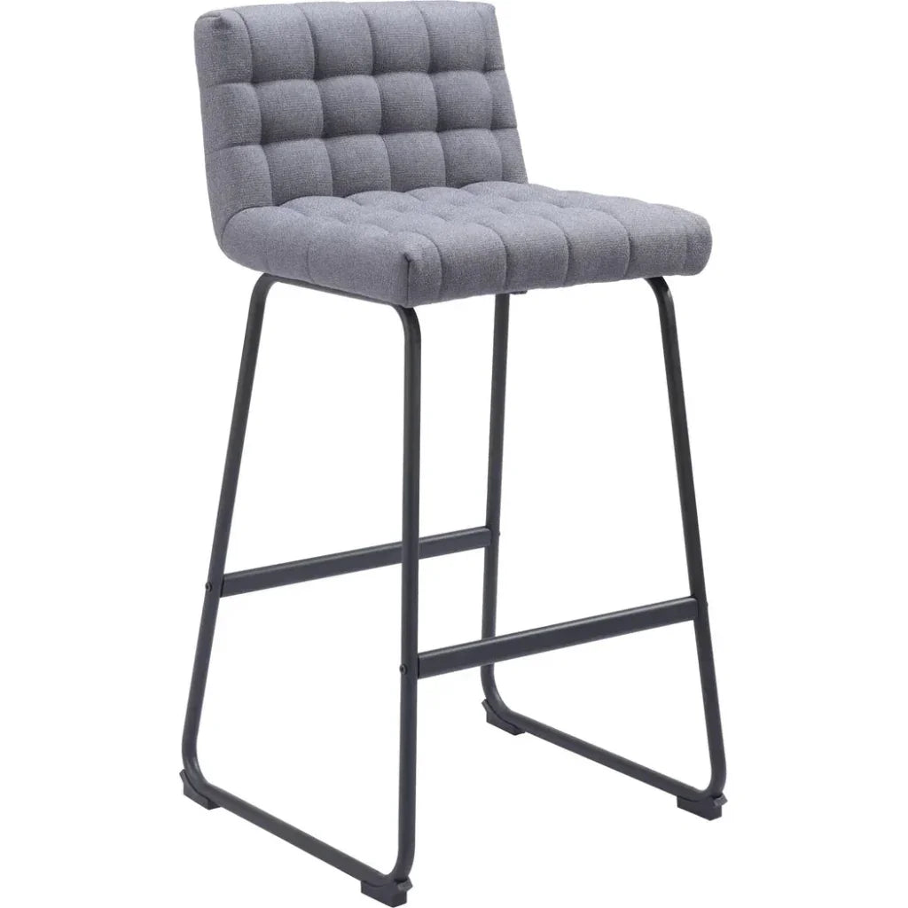 Pago Barstool (Set of 2) Gray - LOOMLAN - Zuo Modern - Bar Stools