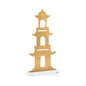 Pagoda 3 Gold Antique Charm Candleholder - LOOMLAN - Chelsea House - Candle Holders