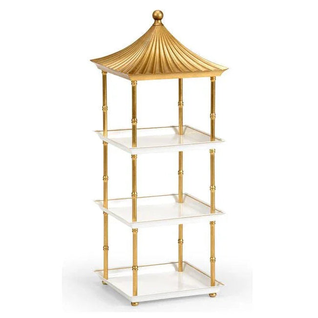 Pagoda Elegance White Shelf - LOOMLAN - Chelsea House - Etageres