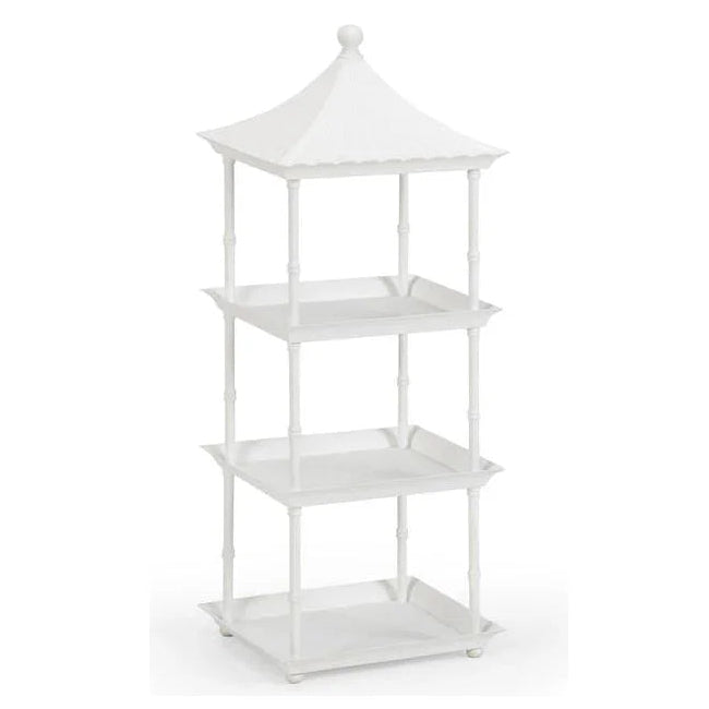 Pagoda Elegance White Shelf - LOOMLAN - Chelsea House - Etageres