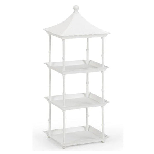 Pagoda Elegance White Shelf - LOOMLAN - Chelsea House - Etageres