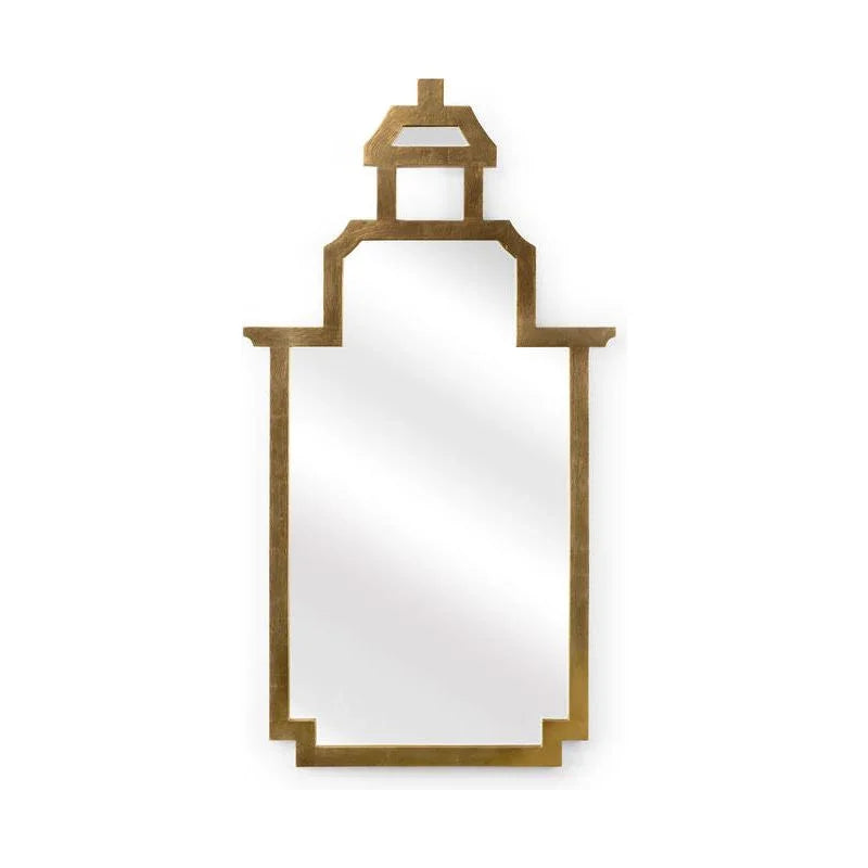Pagoda Lacquered Wood Framed Wall Mirror - LOOMLAN - Chelsea House - Wall Mirrors